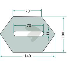 Scraper plate Lely and others 1201