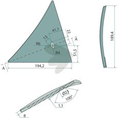 Turning disc breast right - 063240R