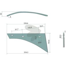 Turning disc breast Right - 073256R