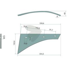 Turning disc breast Left - 073257R