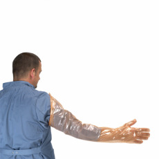 50-pack disposable gloves with shoulder protection, perfect for agriculture and construction work.