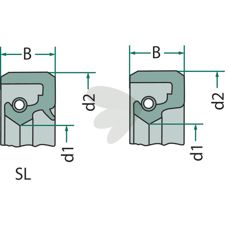 Axle seal "Delta Flex