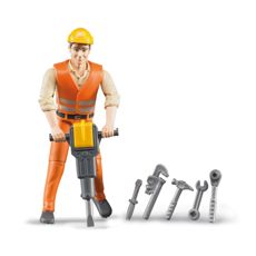 Construction worker with accessories 1:16