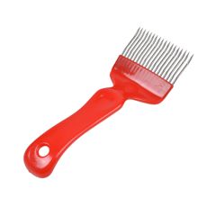 Uncapping fork 18-tine angled red