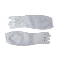 Willab Bee gloves Leather/Vent. mesh triple layer White