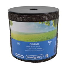 Electric Fence Tape Pro+ 20 mm brown 200 m 5x0,25