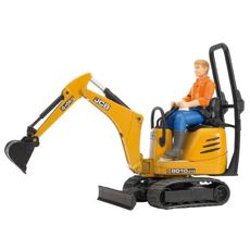 JCB micro excavator 8010 CTS and construction worker 1:16
