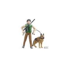 Forester with dog and equipment