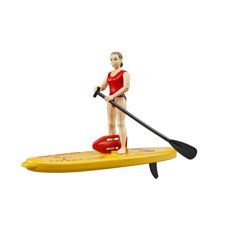Life guard with surfboard