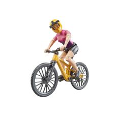 Mountain bike with cyclist