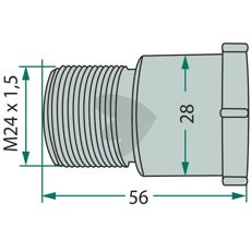 Threaded bolt