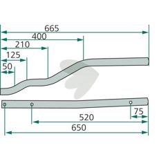 Link arm right / left 665mm Niemeyer 010484
