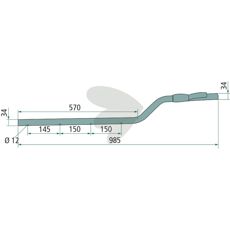 Pin arm - 16565