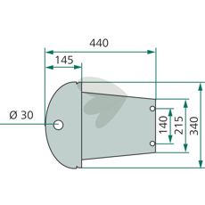 Wear plate 440 mm
