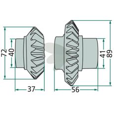 Conical wheel set