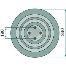 Sliding plate Galfr 185 c-c 190mm cutting height 30mm