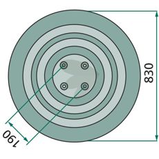 Sliding plate Galfr 185 c-c 190mm cutting height 39mm