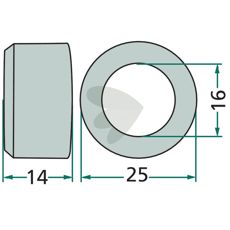 Spacer bushing - 99.03-13.5