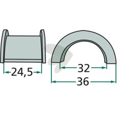 Collar bushing half