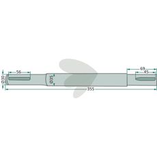 Drive shaft 30X355mm 1.1093.020.106.00