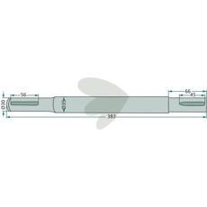 Drive shaft Deutz Fahr, Pttinger, Kverneland 30X383mm