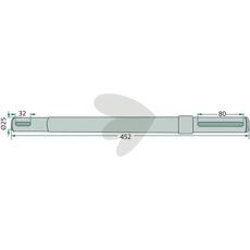 Drive shaft 25X452mm Deutz Fahr, Pttinger, Kverneland