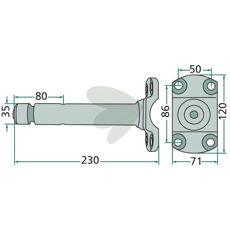Flange shaft 06581589, VF06581589