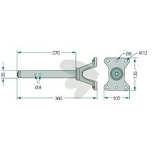 Flange shaft 101022, 488561