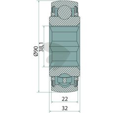Bearing Outer- 90 mm int. hex