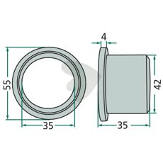 Collar bushing 122724, 122125