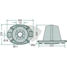 Plate with quick coupling - 145860.0