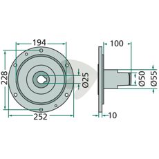 Hub incl. bushing and bearing