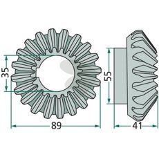 Conical wheel 20 teeth -145205.1