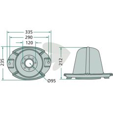 Plate with screw coupling - 150034.0