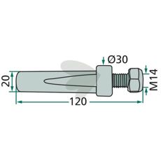 Wedge screw with washer