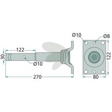 Flange shaft 00206700261, 206.700.250