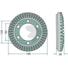 Disk wheel 45 teeth - 236.700051