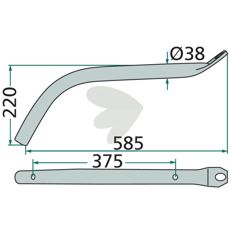 Pin arm Krone 585mm