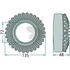 Plate wheel 30 teeth - 153006.0
