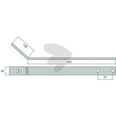 Pin arm Krone 420mm