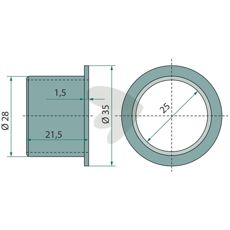 Slide bearing With collar 00410550