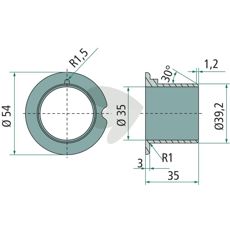 Slide bearing With collar 00410551