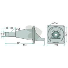 Flange bearing tube