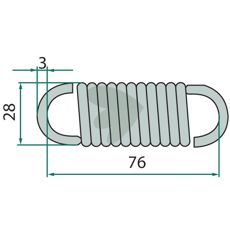 Tension spring Pöttinger and others 00435366