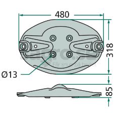 Plate middle