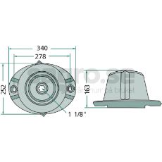 Disk with cap, reinforced design
