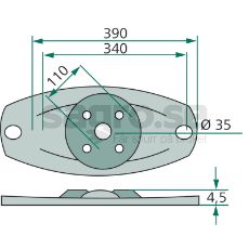 Flat disk