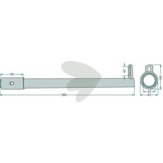 Pin Arm Holder Rear Reinforcement 51mm