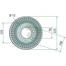 Disc wheel 45 teeth - 58800900