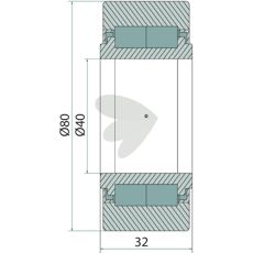Running roller for feeding, 80 mm